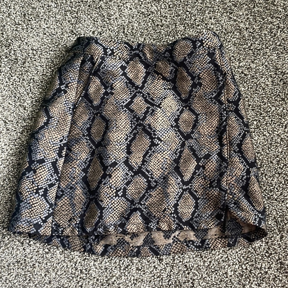 Express Snake Skin Print Zip Up Skirt With Pockets Size 00
